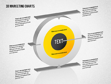 3D Marketing Chart Presentation Template, Master Slide