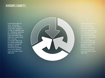 Intersecting Arrows in Flat Design Presentation Template, Master Slide