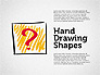Stickman and Questions Hand Drawn Shapes slide 1