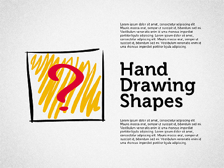 Stickman and Questions Hand Drawn Shapes Presentation Template, Master Slide