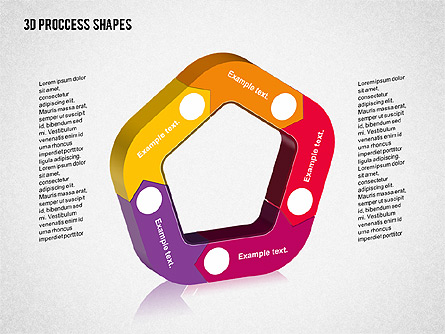 3D Process Shapes Collection Presentation Template, Master Slide