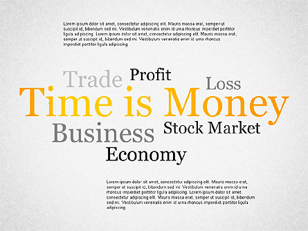 Time is Money Presentation Template Presentation Template, Master Slide