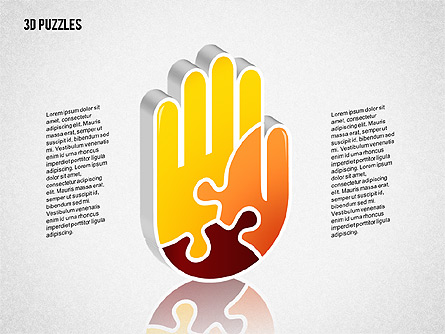 Puzzle Objects Presentation Template, Master Slide