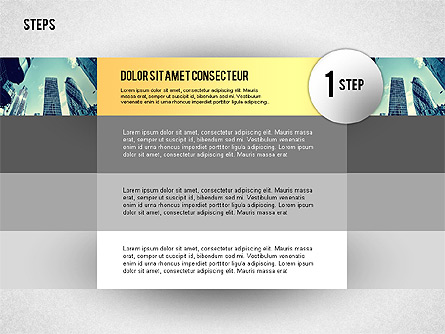 Steps with Photo Toolbox Presentation Template, Master Slide