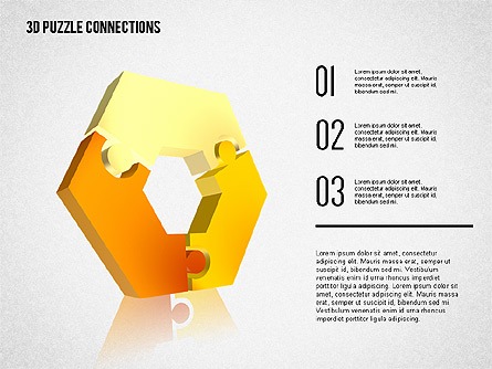 3D Puzzle Connections Presentation Template, Master Slide