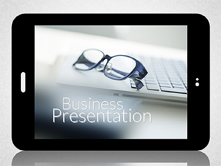 Business Presentation with Touch Pad (data driven) Presentation Template, Master Slide