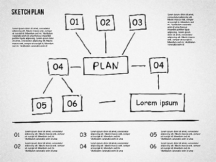 Business Sketch Plan Presentation Template, Master Slide