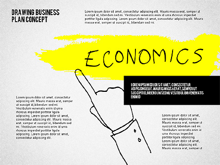 Business Plan Concept Sketch Presentation Template, Master Slide