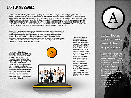 Laptop Messages Presentation Template, Master Slide