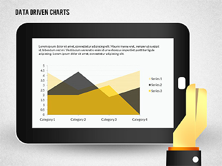 Touchpad Data Driven Diagram Presentation Template, Master Slide