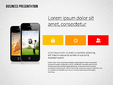 Modern Business Presentation in Flat Design Presentation Template, Master Slide