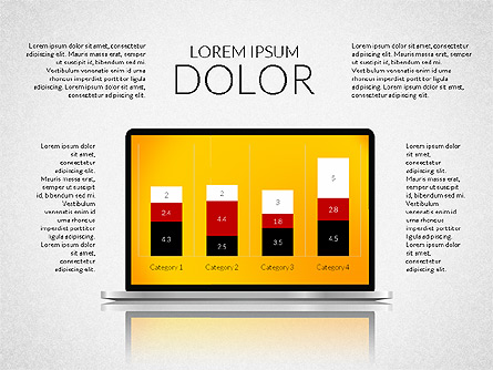Presentation with Colorful Flat Shapes (data driven) Presentation Template, Master Slide