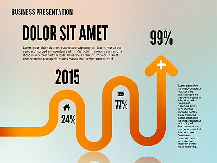 Arrows and Directions in Flat Design Presentation Template, Master Slide