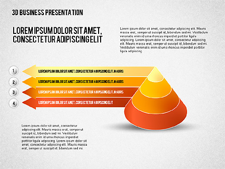 3D Business Presentation Presentation Template, Master Slide