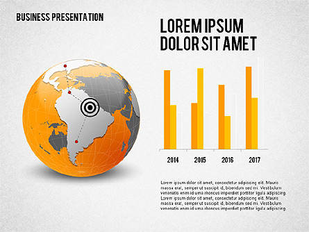 Business Presentation with Globe Presentation Template, Master Slide