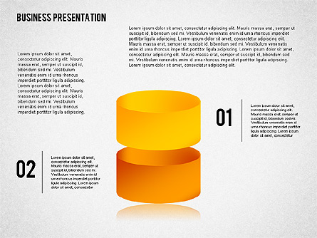 Business Presentation with 3D Shapes Presentation Template, Master Slide