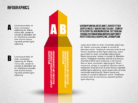Flat Designed Infographic Shapes Presentation Template, Master Slide