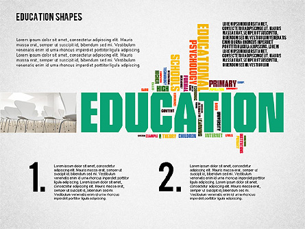 Education Word Cloud Presentation Template Presentation Template, Master Slide