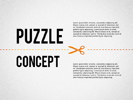 Cutting Puzzles Presentation Template, Master Slide