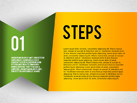 Colorful Agenda Steps Presentation Template, Master Slide