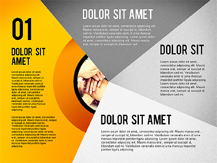 Round Flow Steps Presentation Template, Master Slide