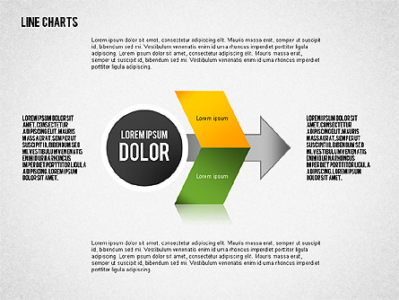 Chevron Arrow Chart Presentation Template, Master Slide