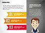 Infographics in Flat Design with Character slide 6