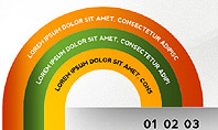 Abstract Ribbon Color Shapes and Elements for Infographics