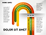 Abstract Ribbon Color Shapes and Elements for Infographics slide 1