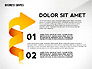 Abstract Ribbon Color Shapes and Elements for Infographics slide 2