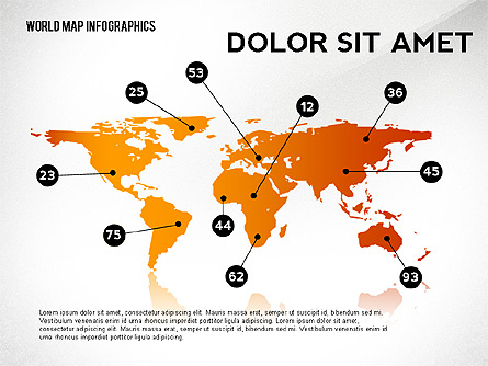 World Map and Globe Infographics Presentation Template, Master Slide