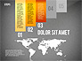 Staged Diagram with World Map slide 13