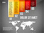 Staged Diagram with World Map slide 15