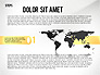 Staged Diagram with World Map slide 7