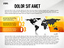 Staged Diagram with World Map slide 9