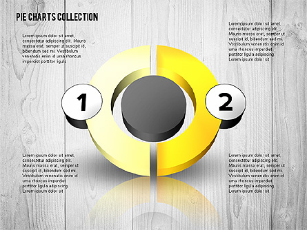 3D Donut Chart Collection Presentation Template, Master Slide