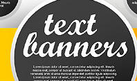 Gray Round Text Banners
