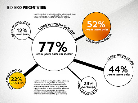 Business Presentation with Data Driven Charts Presentation Template, Master Slide