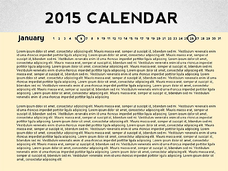 2015 PowerPoint Calendar Presentation Template, Master Slide