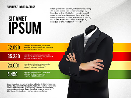 Business Report with Infographics Presentation Template, Master Slide