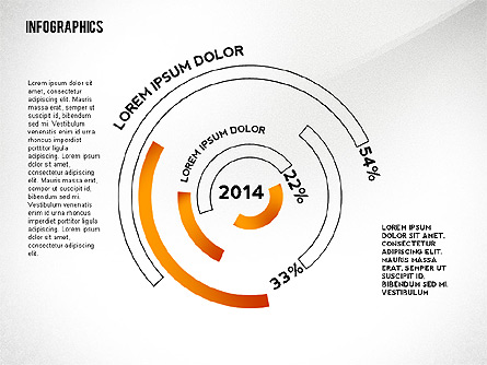 Round Infographics Elements Presentation Template, Master Slide
