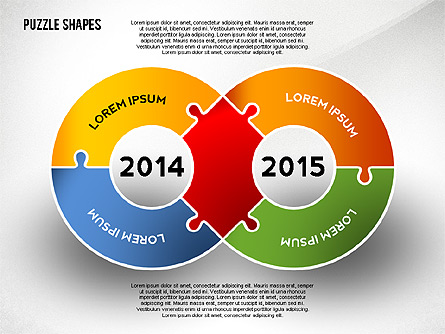 Puzzle Infographics Shapes Presentation Template, Master Slide