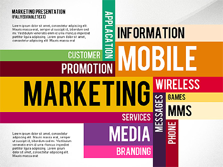 Mobile Marketing Presentation Template Presentation Template, Master Slide