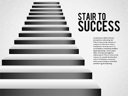 Stairs to Success Presentation Template, Master Slide