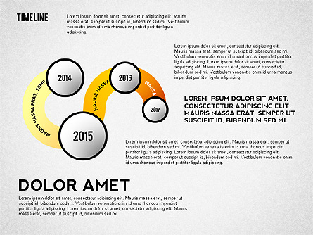 Curved Timeline Presentation Template, Master Slide
