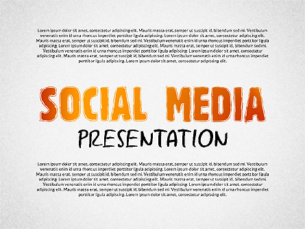 Social Media Presentation with Icons Presentation Template, Master Slide