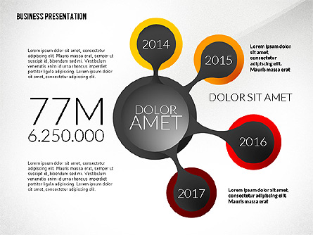 Business Presentation in Infographic Style Presentation Template, Master Slide