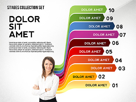 Colorful Stages Concept Toolbox Presentation Template, Master Slide