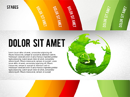 Stages with Ecology Related Photos Presentation Template, Master Slide