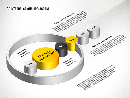 3D Interrelationship Diagram Presentation Template, Master Slide